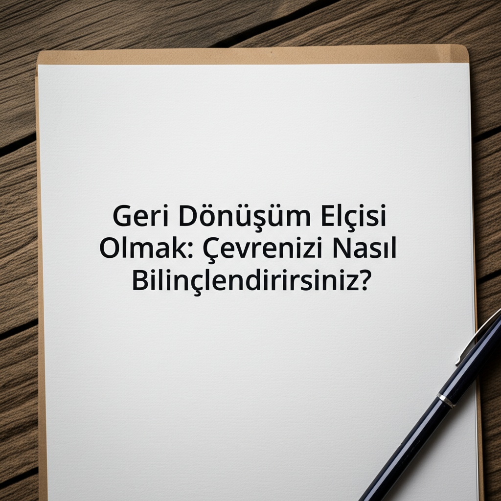 Geri Dönüşüm Elçisi Olmak: Çevrenizi Nasıl Bilinçlendirirsiniz?